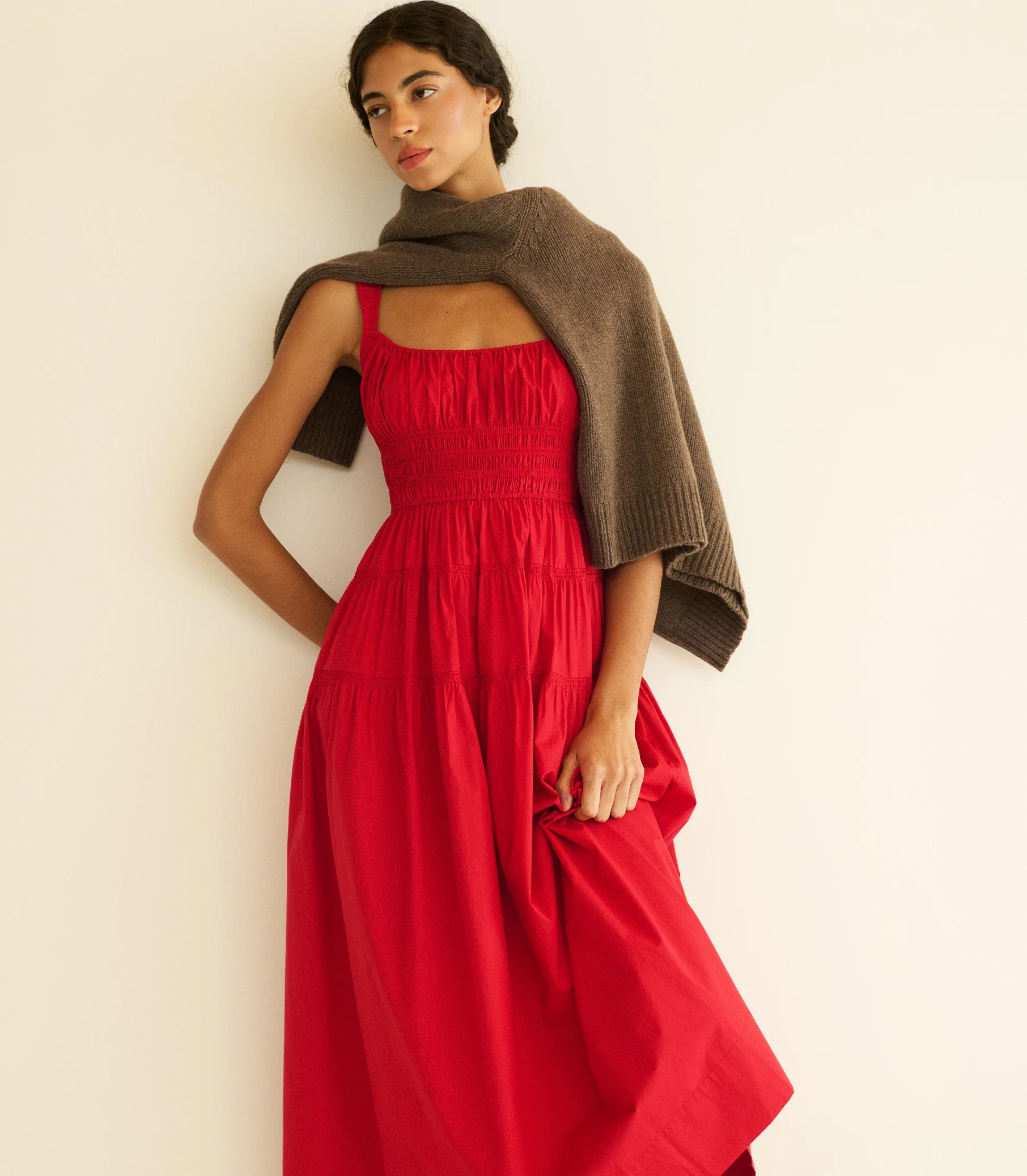 Clover Dress - Deep Tomato | DÔEN | DOEN