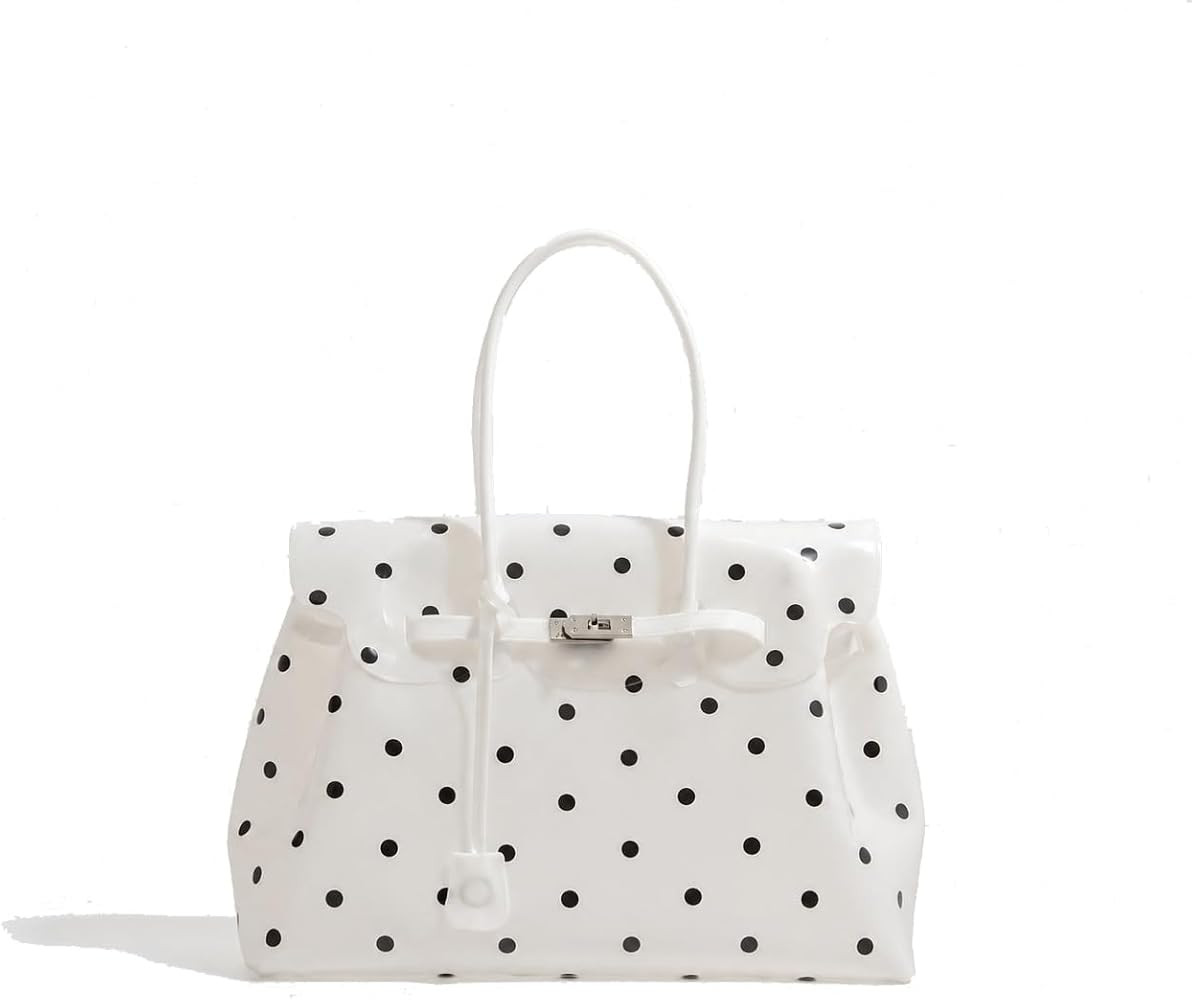 Jelly Tote Bag Y2K Style PVC Shoulder Bag Korean Fashion Summer Handag Beach Bags | Amazon (US)