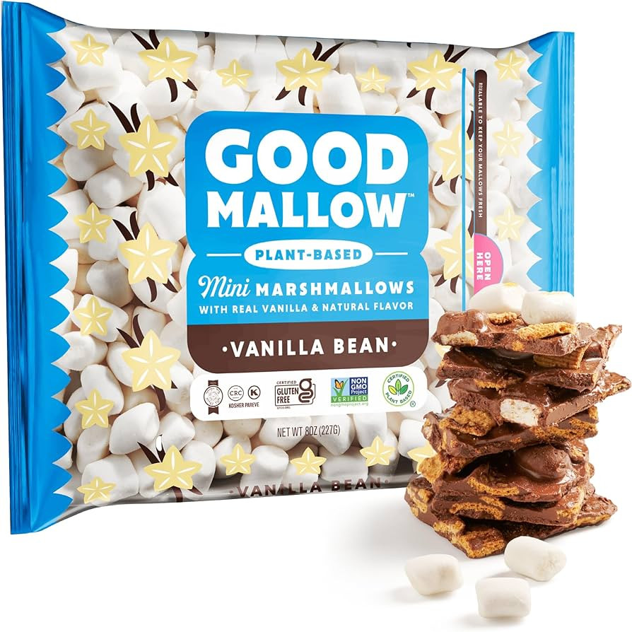 GoodMallow Mini Vegan Marshmallows - Kosher Halal Dairy & Gluten Free Healthy Mini Marshmallows -... | Amazon (US)