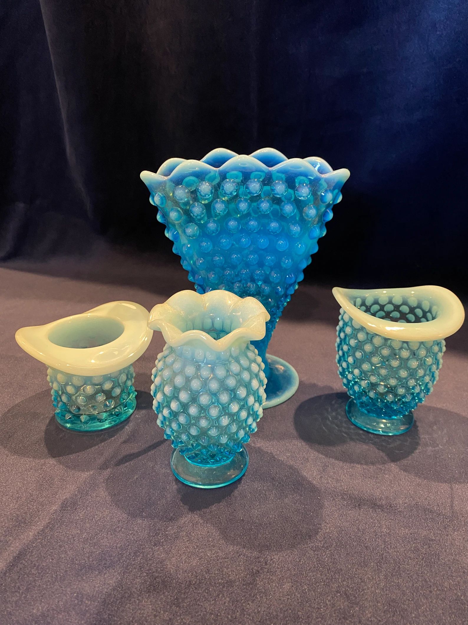 Fenton Hobnail Blue Vases | Etsy | Etsy (US)