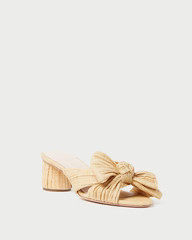 Emilia Natural Pleated Bow Heel | Loeffler Randall