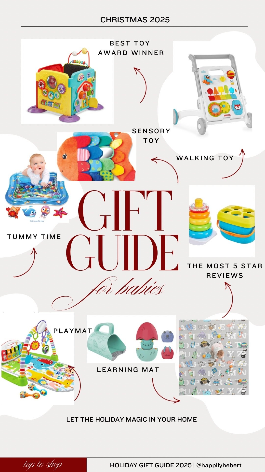 Christmas/Holiday Gift guide for babies 🎄🎅🏻🧑🏻‍🎄 🎁 
30 activities for kids age 0-18 months 
Great stocking stuffer ideas as well 

#LTKGiftGuide #LTKKids #LTKFindsUnder50