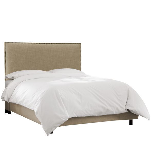 Arcadia Nailbutton Linen Bed - Skyline Furniture | Target