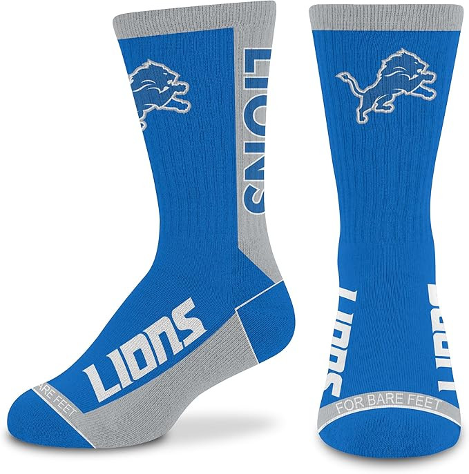 For Bare Feet NFL Unisex Kids Nfl Mvp Crew Sock Youth | Amazon (US)