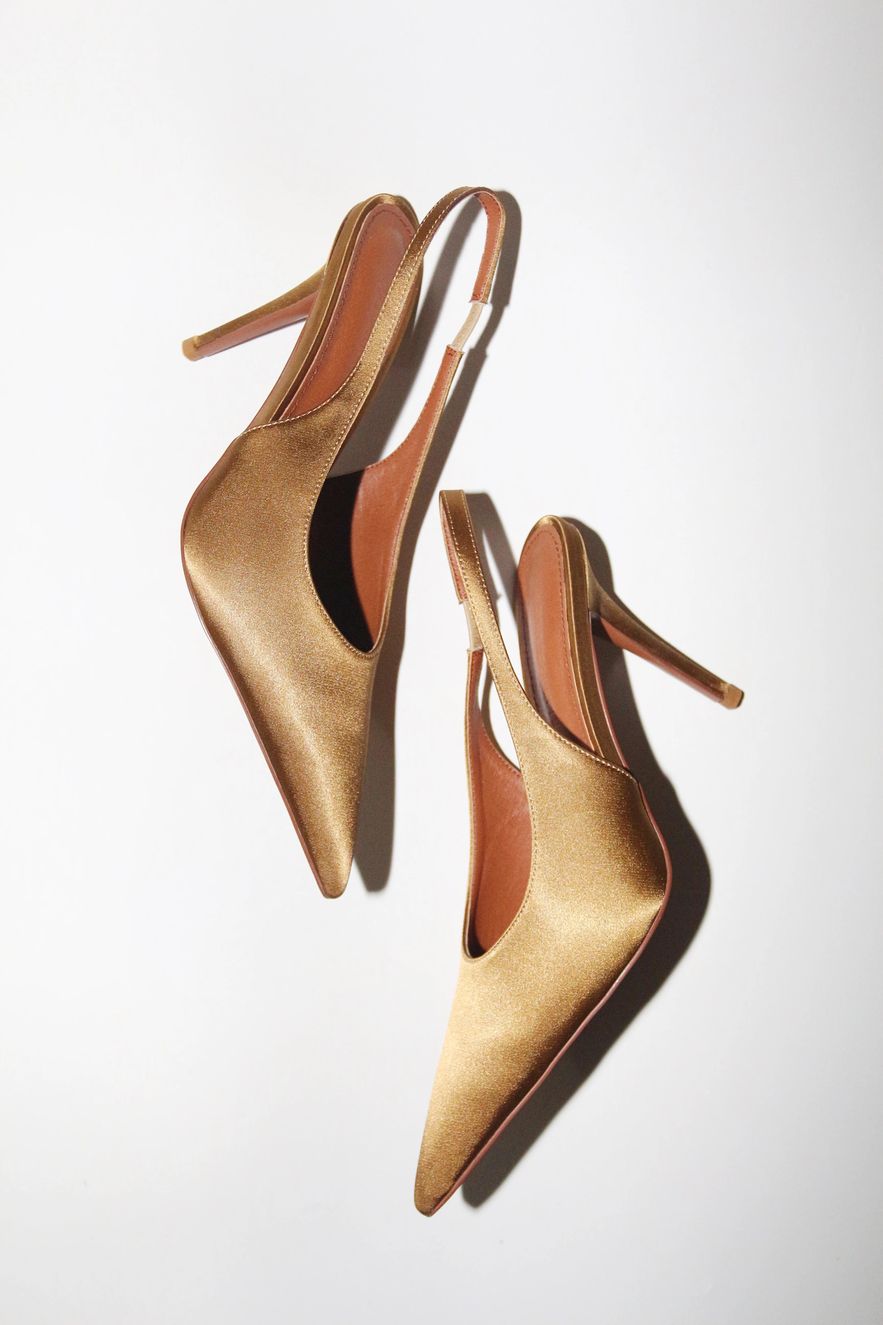 Alexandra Olive Satin Slingback 100 mm | CULT OF COQUETTE