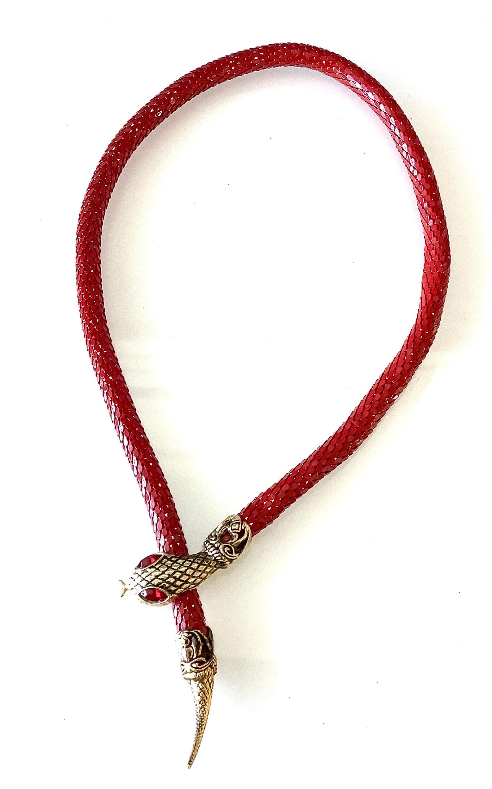 Rare Red Vintage 80’s Snake Necklace - Etsy Canada | Etsy (US)