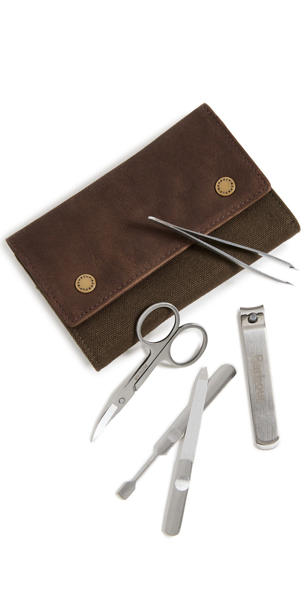 Barbour Barbour Padbury Manicure Set Olive/Brown One Size | Shopbop