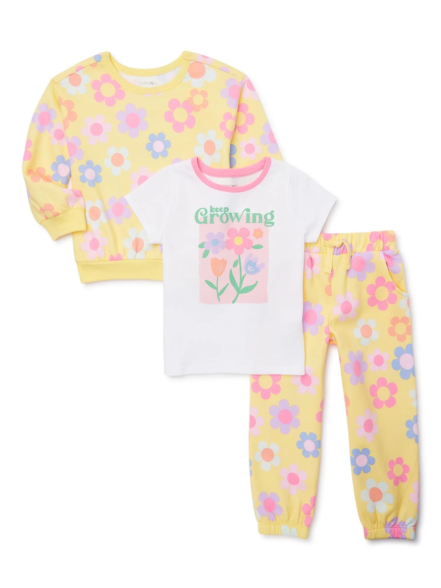 Garanimals Toddler Girls Fleece Outfit Set, 3-Piece, Sizes 18M-5T | Walmart (US)
