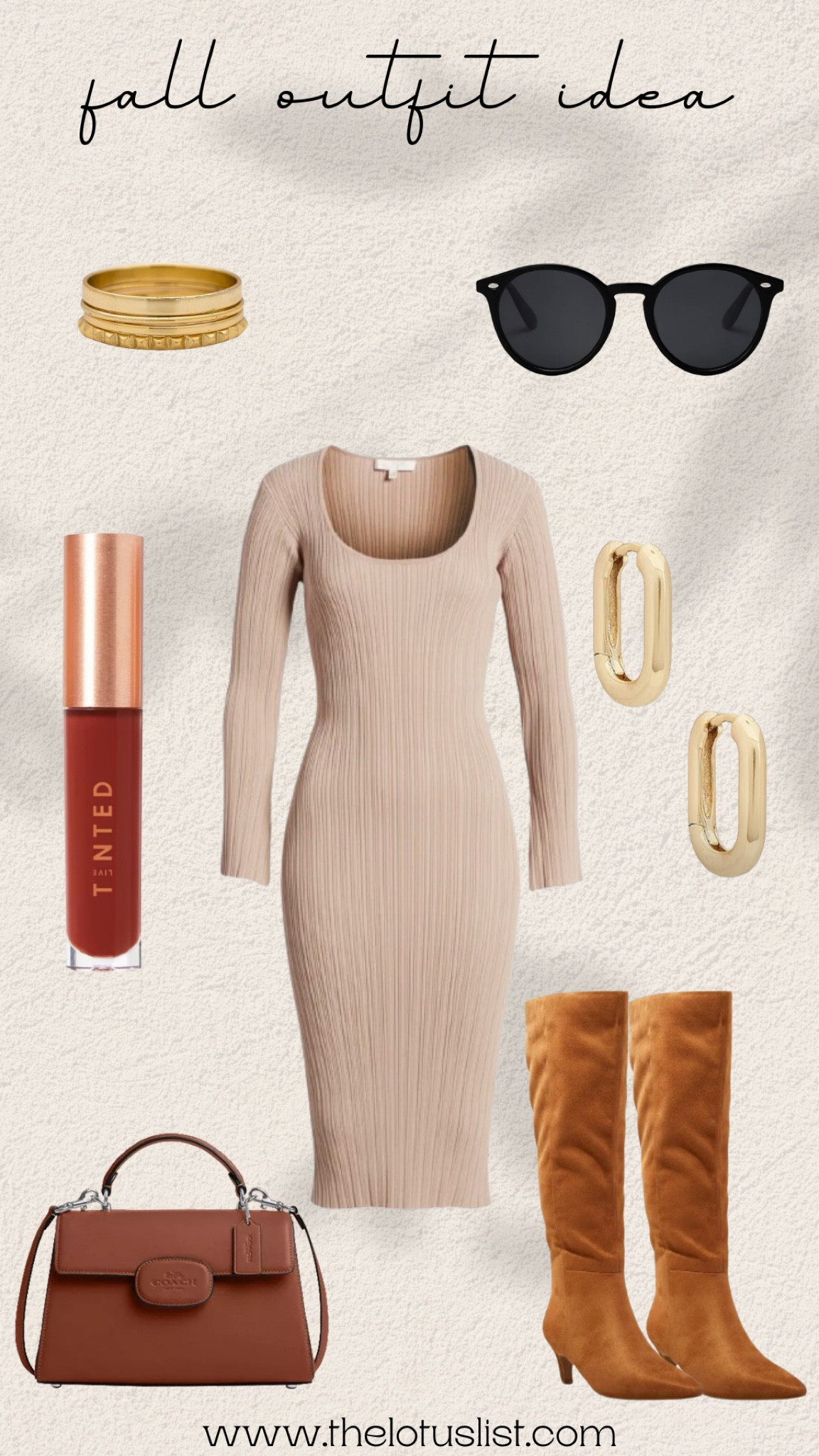Ltkfindsunder100 / ltkfindsunder50 / LTKitbag / LTKbeauty / LTKworkwear / ltknsale / fall outfit ideas / fall outfit idea / fall outfit / fall outfits / autumn outfit / autumn outfit ideas / autumn outfits / autumn outfit idea / sweater dress / knit dress / bodycon dress / ribbed dress / plus size fall outfit / plus size outfit / autumn / fall / berry lipstick / knee high boots / boots / fall boots / autumn boots / gold hoop earrings / gold hoops / hoop earrings / brown handbag / fall bag / fall handbag / autumn bag / autumn handbag / crossbody / crossbody bag / league bag / sunglasses / black sunglasses / ring set / ring stack / gold rings / ring / rings / sale / sale alert / coach / coach bag / coach handbag 

#LTKShoeCrush #LTKStyleTip #LTKSeasonal