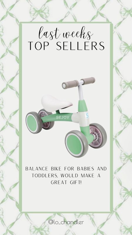 This balance bike from Walmart would make a great gift for the little one in your life. It’s currently on sale for a great price too!!




Top sellers
Favorites 
Best sellers
Top jeans
Top toys 
Top gifts 
Balance bike

#LTKkids #LTKsalealert #LTKGiftGuide