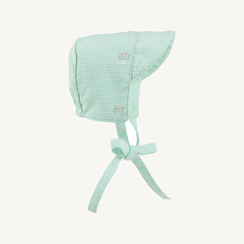 Grace Bay Green Seersucker with Worth Avenue White | The Beaufort Bonnet Company