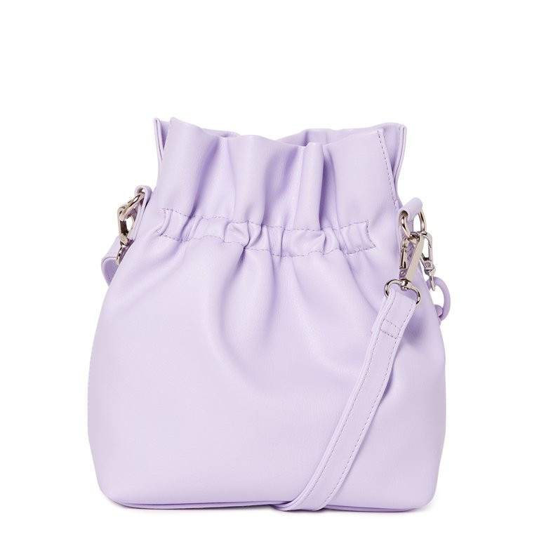 No Boundaries Women's Contemporary Drawstring Crossbody Handbag Lavender Sunrise - Walmart.com | Walmart (US)