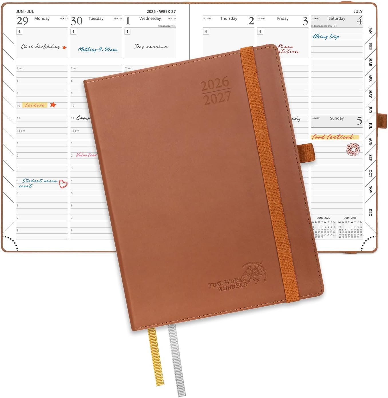 POPRUN Planner 2026-2027, 6.5" x 8.5", Academic Daily Weekly and Monthly | Amazon (US)
