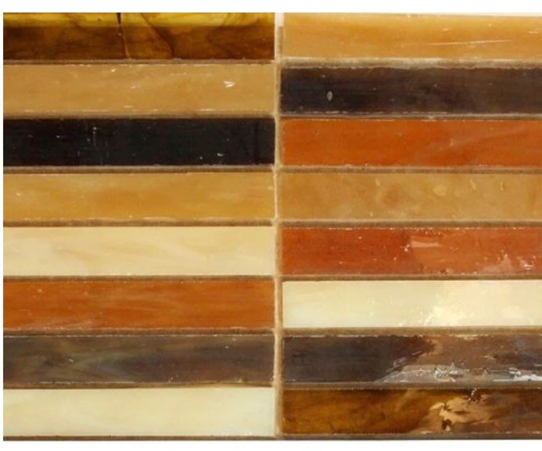 Stained Glass Brown Strips Mix (15pc)//Stained Glass//Mosaic Surplus//Mosaic Tiles | Etsy (US)