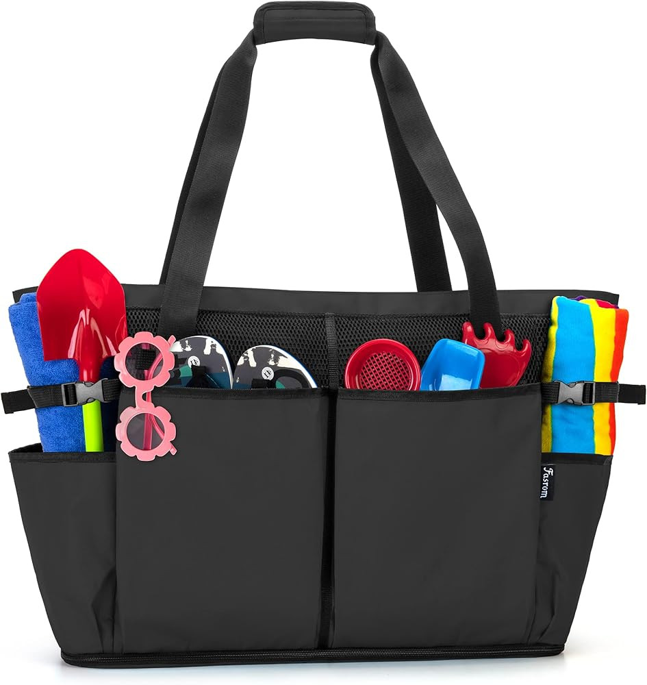 Fasrom Extra Large Mesh Beach Bag with Zipper Bottom, Oversized Beach Tote Bag for Beach or Pool ... | Amazon (US)