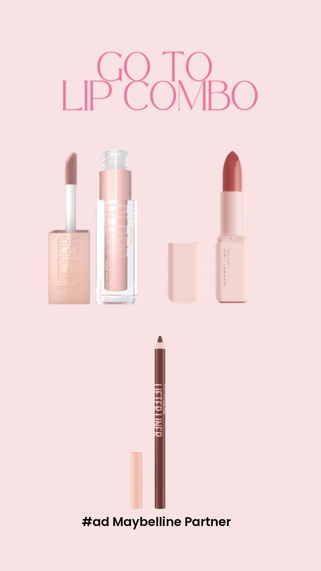 #ad #MaybellinePartner New favorite affordable lip combo 💄
@maybelline Serum Lipstick with hyaluronic acid + oil blend for that plump, hydrated feel + Maybelline Lifter Lip Liner so creamy and pigmented. Available at @target! @targetstyle #target #targetpartner