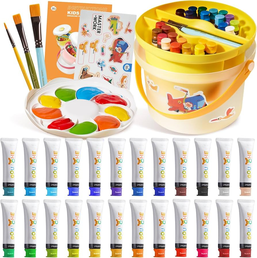 Jar Melo Washable Paint Set for Kids 4-12 | Layered & Organized Gouache Paint Kit | Multi-Functio... | Amazon (US)