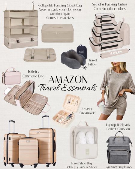 ⭐️ AMAZON TRAVEL ESSENTIALS

Lots of my tried and true favorites -
Love, love, love my collapsible hanging closet bag! Never unpack your clothes on vacation again! The packing cubes save so much room in a suitcase as well. Get a different color for each family member to keep everything organized. My laptop backpack is the best and makes the perfect carry on! It has tons of pockets including a hidden pocket on the back for storing your passport, etc. easy wipe clean material on the inside. Bought one for my daughter as well. Great for Disney! The travel shoe bag can hold 3-4 pairs of shoes. Comfy Travel pillow with case and travel outfit! 



#LTKxPrimeDay #LTKsalealert #LTKtravel