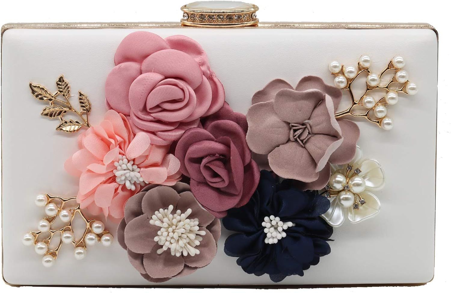 Amaze Flower Clutch Purse for Women Floral Evening Bags for Wedding Bride Formal Party | Amazon (US)