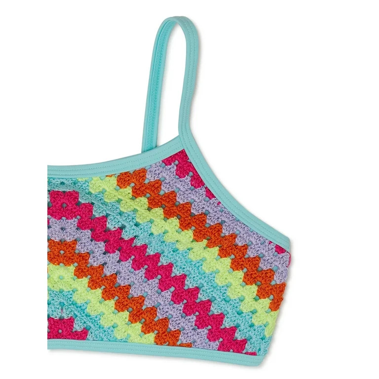 Wonder Nation Girls Bikini with UPF 50, 2-Piece, Sizes 4-18 & Plus | Walmart (US)