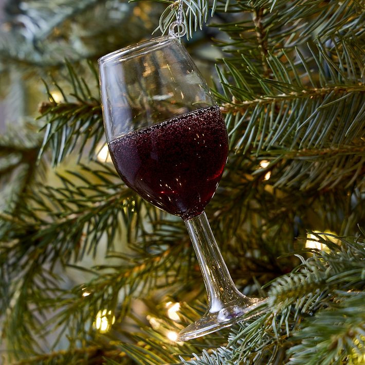 Red Wine Glass Ornament | West Elm CA