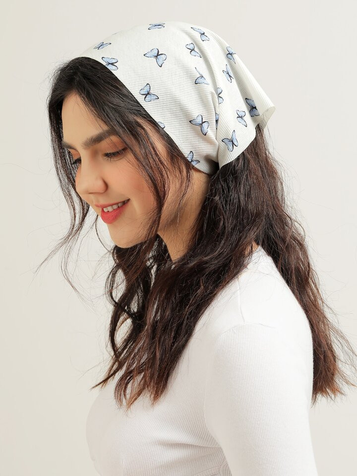 1 Butterfly Pattern Hair Scarf | SHEIN