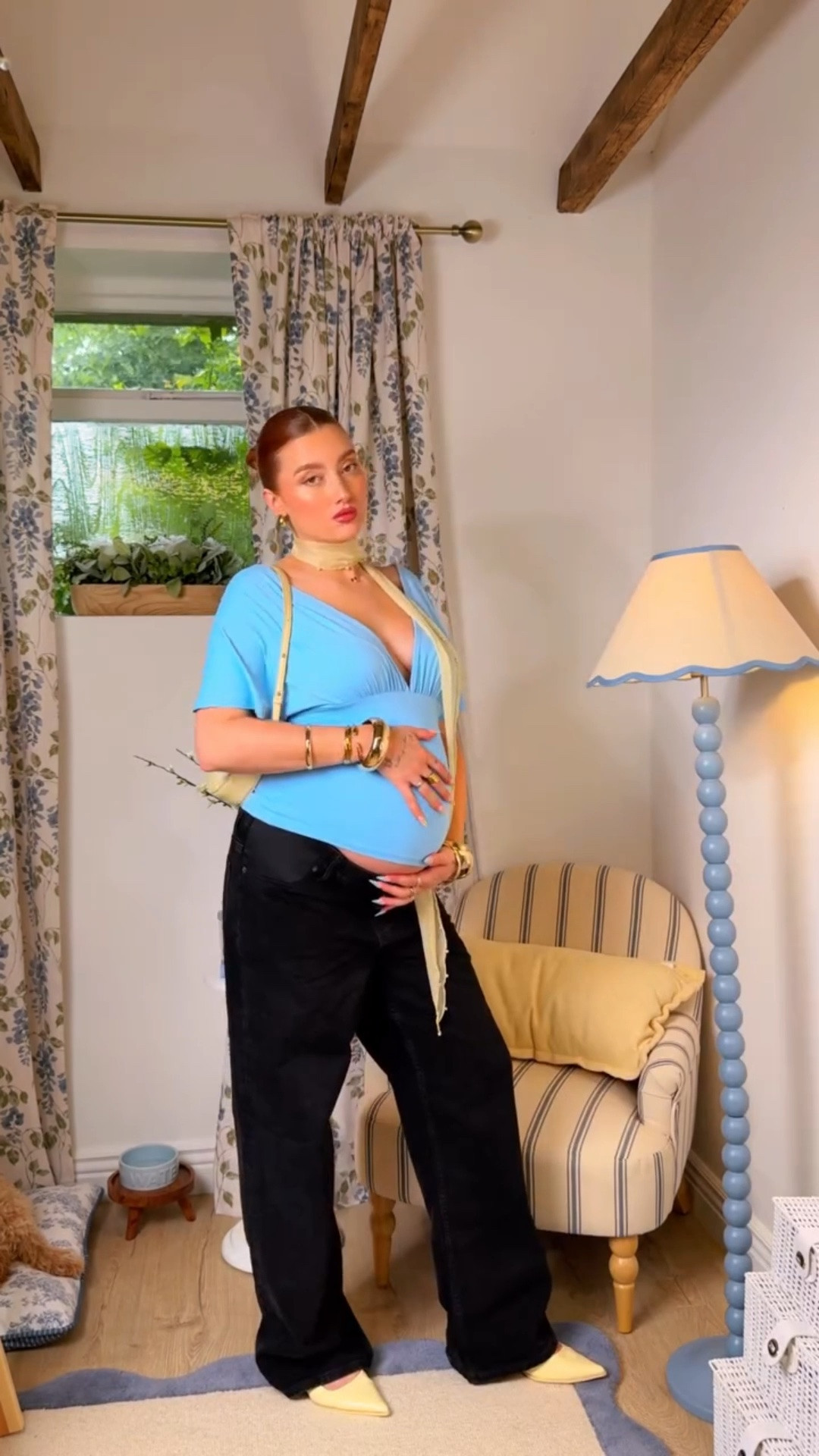 Starting to feel cute finally 🥹💕🫶🏻…styling an ever changing body is HARD.

…i am a little too obsessed with these heels and bag, i promise the next outfit vid will not feature them 😂💕

Top - @asos 
Maternity jeans - @asos 
Neck scarf - @accessorize 
Bag - @marksandspencerstyle 
Heels - @asos 

🫶🏻🫶🏻🫶🏻🫶🏻

💭

#selflove #maternityfashion #pregnancy #bumpstyle #pregnancyfashion

#LTKsummer #LTKmaternity #LTKuk