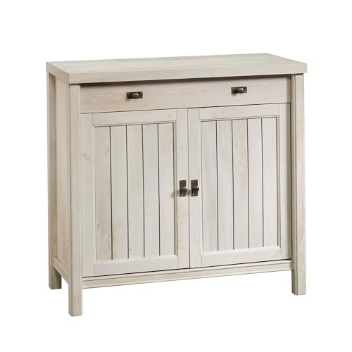 Sauder Costa Library Base, Coastal Cottage Cabinet, Office Storage Solution, Entryway Organizer - Chalked Chestnut Finish | Amazon (US)