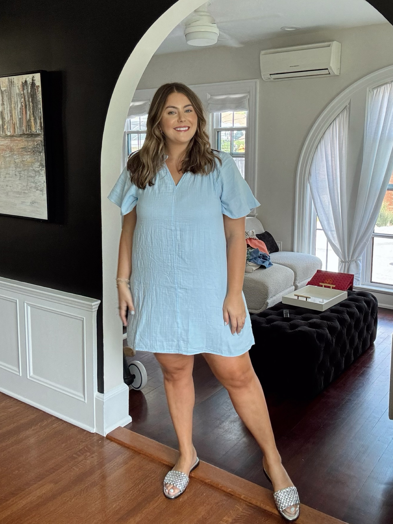Love this crinkle gauze mini dress for easy summer days! Wearing size XL, runs TTS. 

#LTKStyleTip #LTKMidsize #LTKFindsUnder50