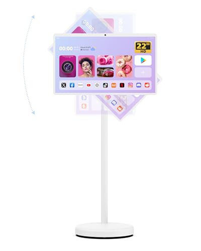 22 Inch Portable Smart Screen On Wheels, 1080P Touchscreen Display, Rolling TV with 13MP HD Build-in Camera, Android 13 OS,10W Stereo Speakers, Built-in Battery(6-8H),Remote Control, 6+128GB Storage | Amazon (US)