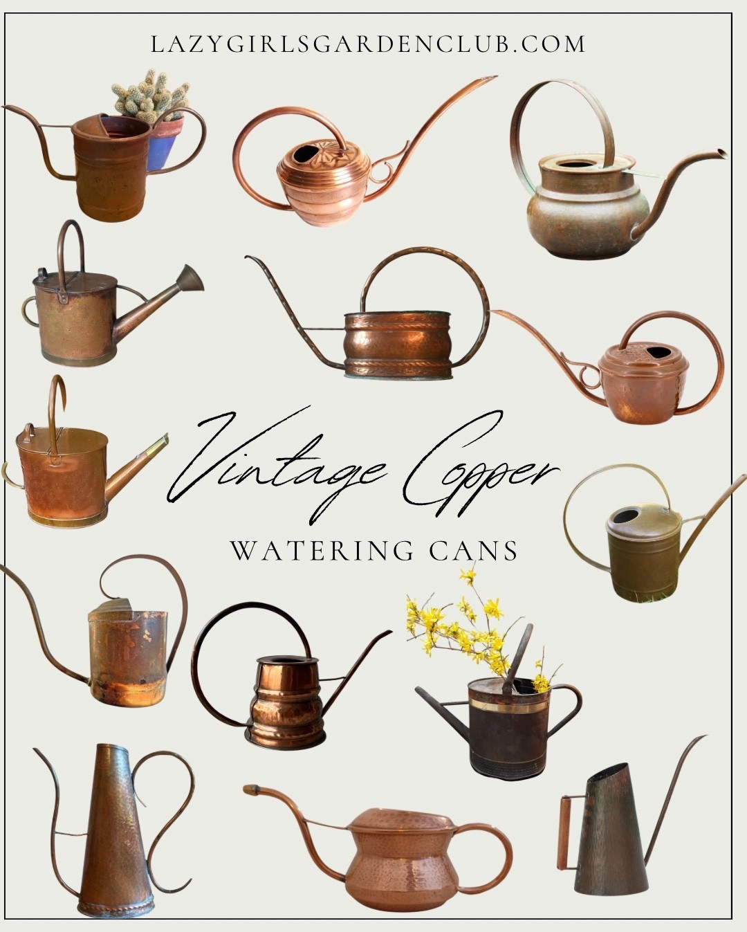 Super fun and pretty vintage copper watering can finds on Etsy!


#LTKStyleTip #LTKFindsUnder100 #LTKSeasonal