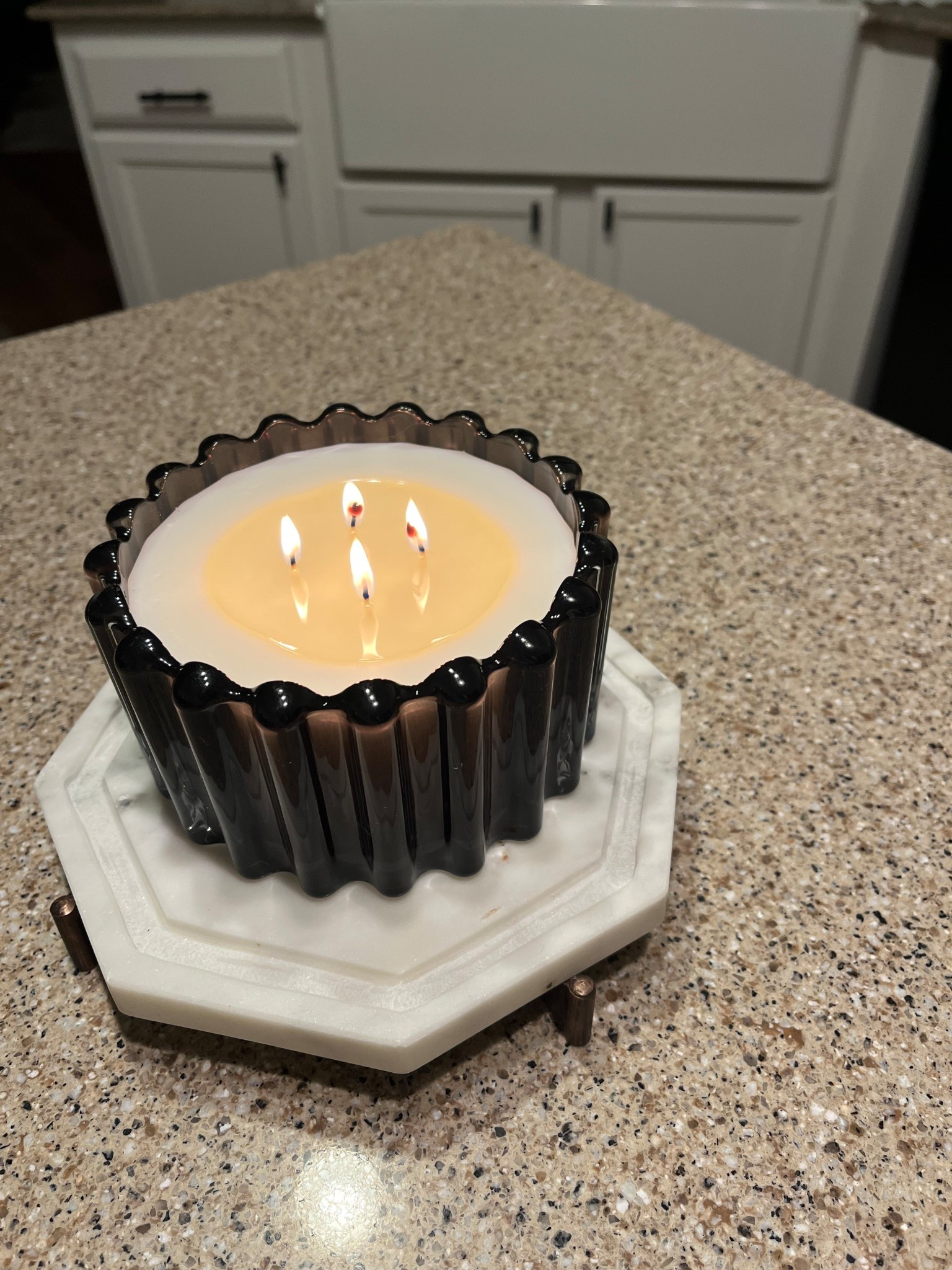 The best fall candle under $25! Smells up the entire home! I got the harvest chestnut. Salted honey is also good!

#LTKHome #LTKSeasonal