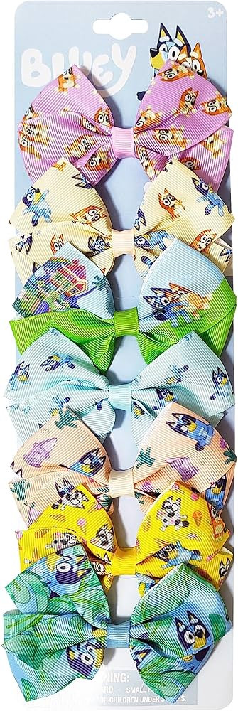 Bluey Kids Hair Bows - Hair Accessories Gift Set- 7 Pcs 4 Inch Bow Bundle- for Girls- Different p... | Amazon (US)