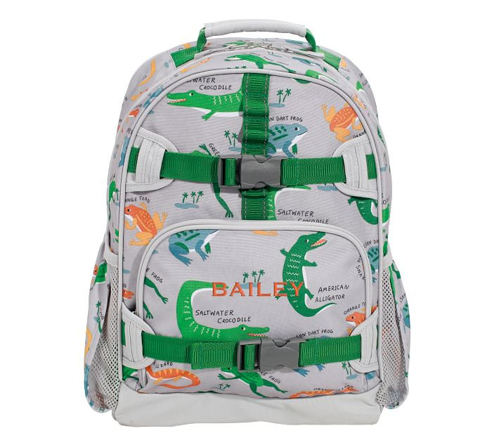 Mackenzie Gray Reptiles Backpacks | Pottery Barn Kids