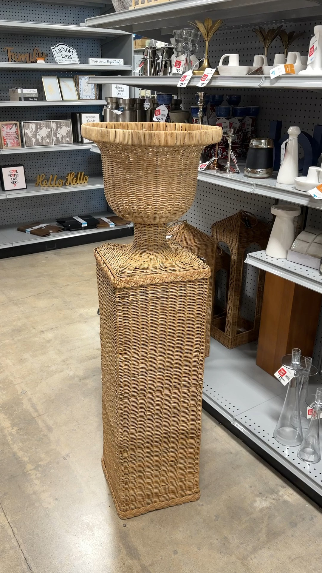 Rattan urn and pedestal look for less!!!!!! 

#LTKHome
