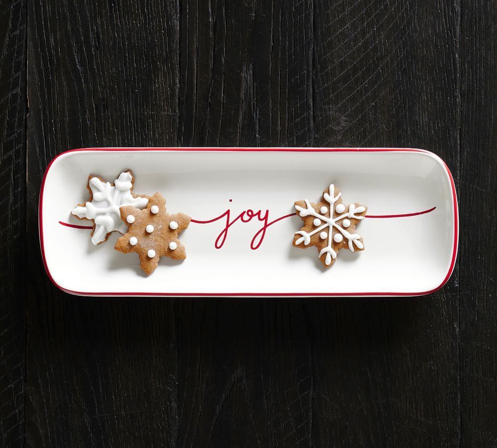 Tahoe Sentiment Stoneware Cookie Serving Platter | Pottery Barn (US)