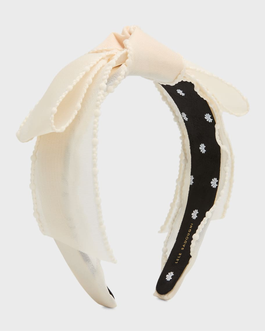 Lele Sadoughi Shirley Sheer Bow Headband | Neiman Marcus