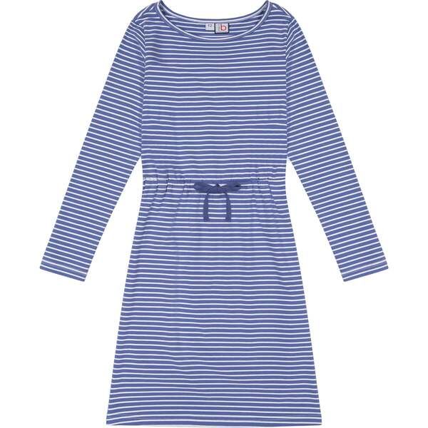 Lila Drawstring Dress, Windsor Blue Stripe | Maisonette