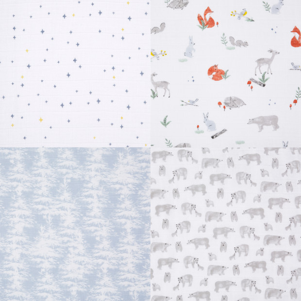 Cotton Muslin Swaddle 4-Pack | Babylist