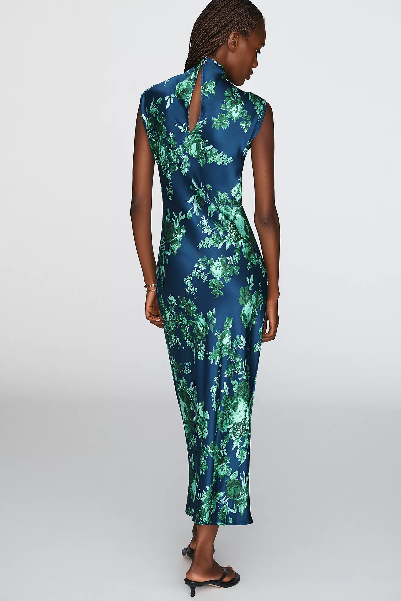 Maeve Charlette Mock-Neck Midi Slip Dress | Anthropologie (US)