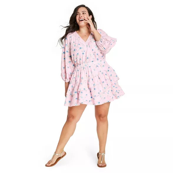 Women's Esme Wrap Dress - LoveShackFancy for Target (Regular & Plus) Light Pink | Target