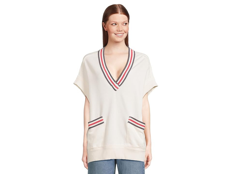 Free People Ivy Pullover Vest Women's Coat Ivory Combo : XL (Women's 16), Cotton | Zappos