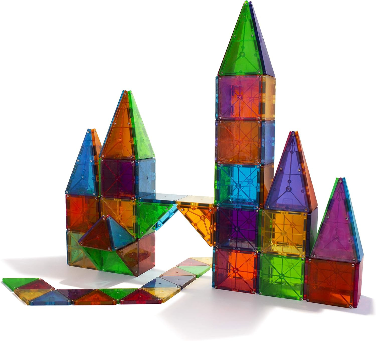 Magna-Tiles 100-Piece Clear Colors Set, The Original Magnetic Building Tiles For Creative Open-En... | Amazon (US)
