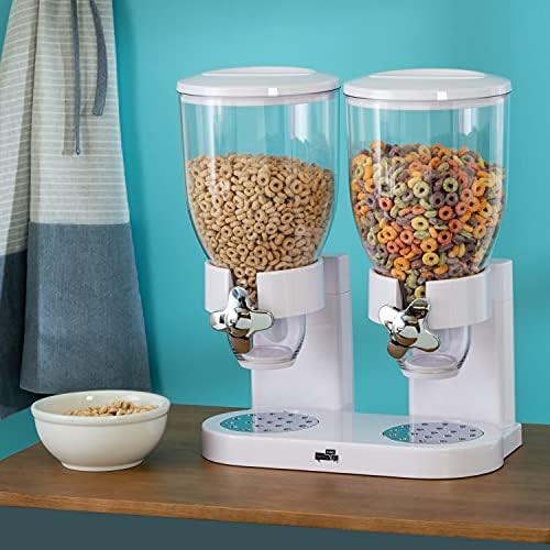 Amazon.com: Zevro /GAT201C Indispensable Dry Food Dispenser, Dual Control, White/Chrome | Amazon (US)