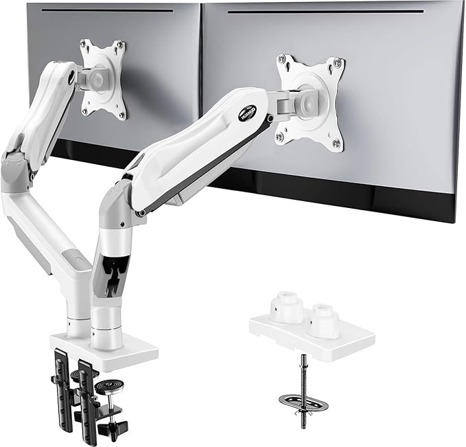 HUANUO Dual Monitor Stand - Full Adjustable Monitor Desk Mount Swivel Vesa Bracket with C Clamp, ... | Amazon (US)