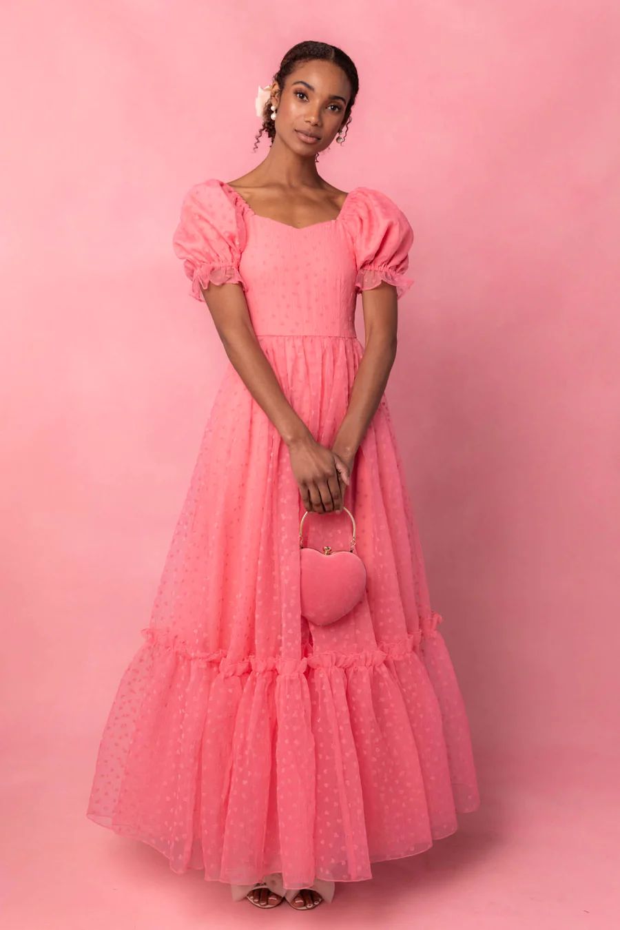 Wonderland Dress in Pink Hearts | Ivy City Co