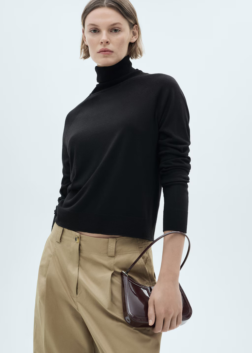 Fine-knit turtleneck sweater | MANGO (US)