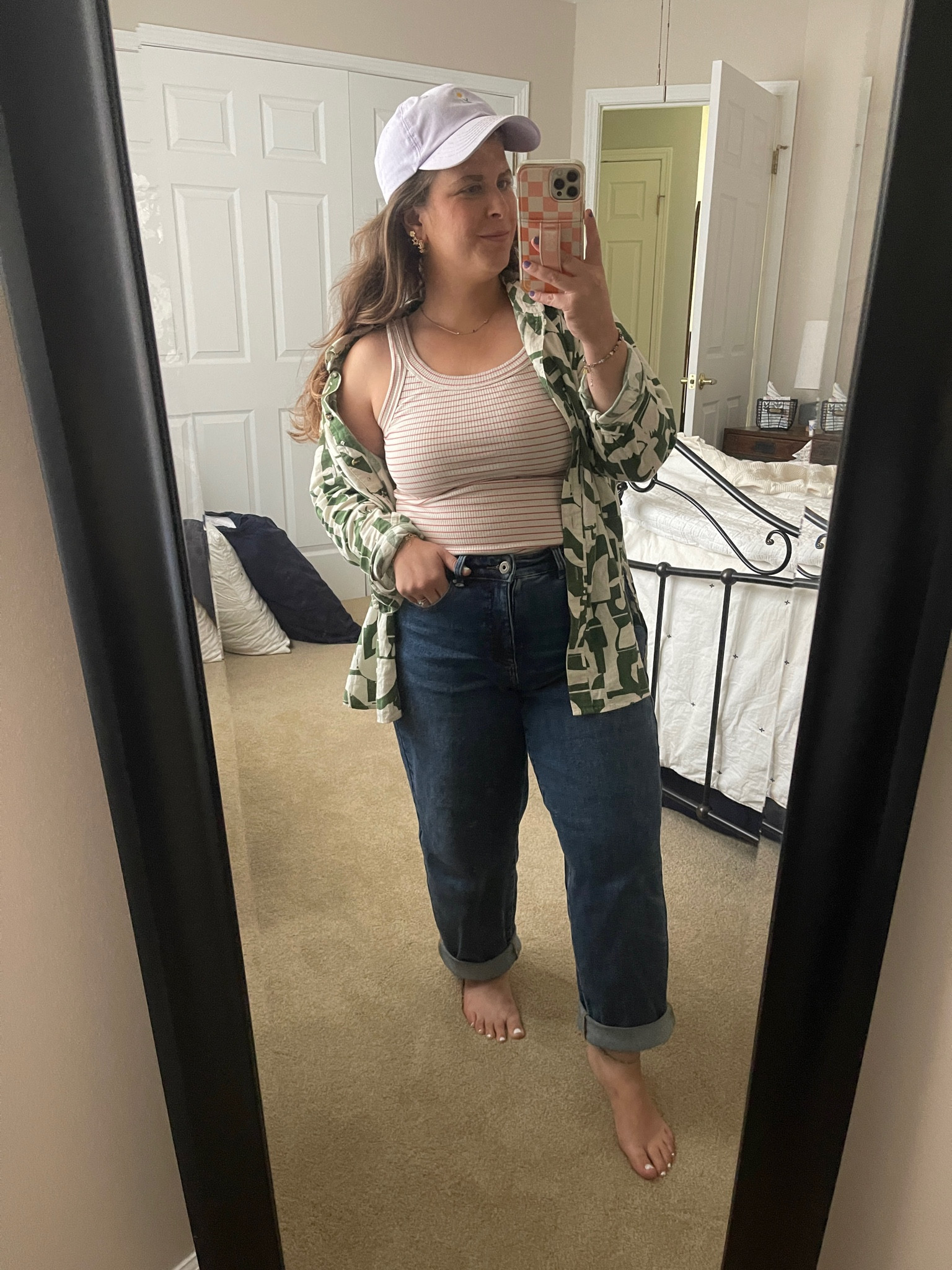 Barrel leg jeans with a tank and open linen shirt. Perfect for cooler mornings and then warmer afternoons. Jeans fit oversized. Wearing normal size in jeans. M in tank and S in linen button down



#LTKFindsUnder100 #LTKSeasonal #LTKStyleTip