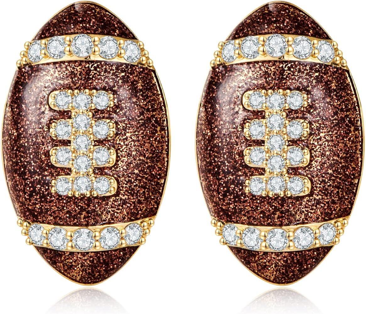 LILIE&WHITE Ball Earrings Basketball Football Baseball Softball Volleyball Tennis Rugby Earrings ... | Amazon (US)