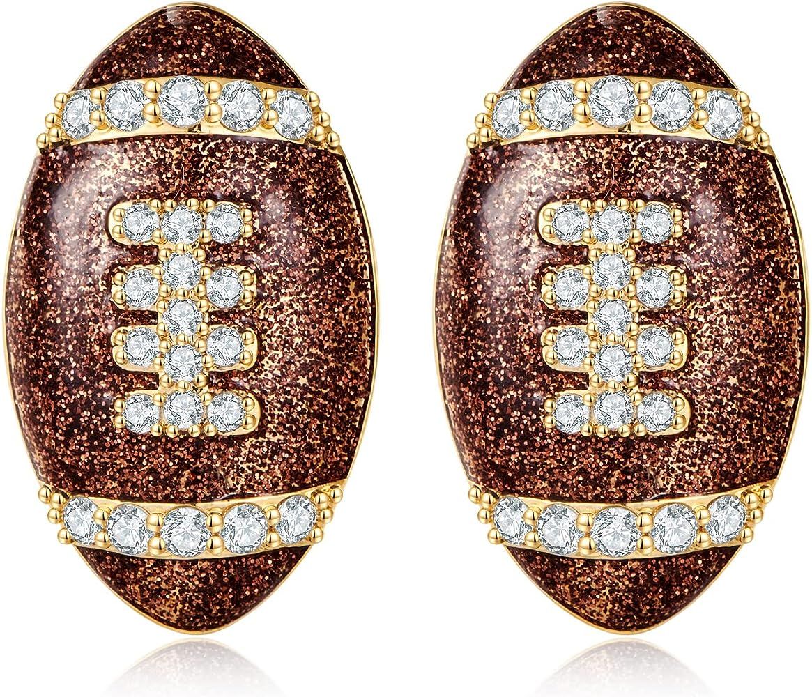 LILIE&WHITE Ball Earrings Basketball Football Baseball Softball Volleyball Tennis Rugby Earrings ... | Amazon (US)